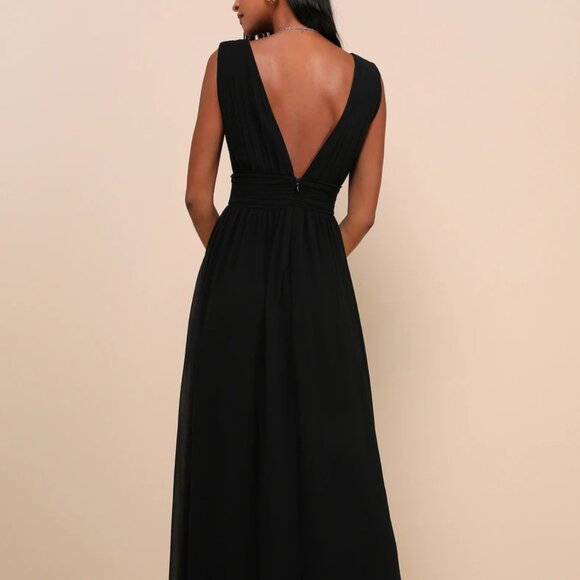 Lulu's Heavenly Hues Black Maxi Dress - Picture 2 of 2
